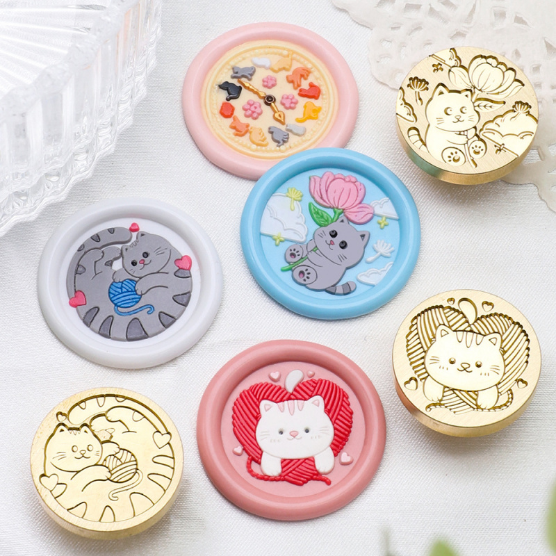 Серия Cat, 25 мм, сургучная пе – обзор и цена Wax Seal Stamp Set