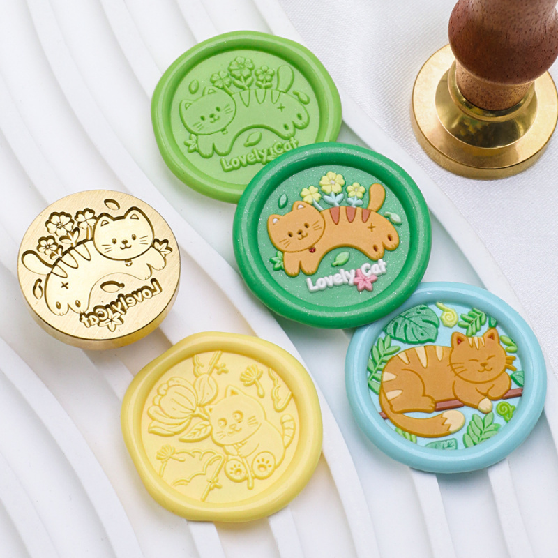 Серия Cat, 25 мм, сургучная пе – обзор и цена Wax Seal Stamp Set